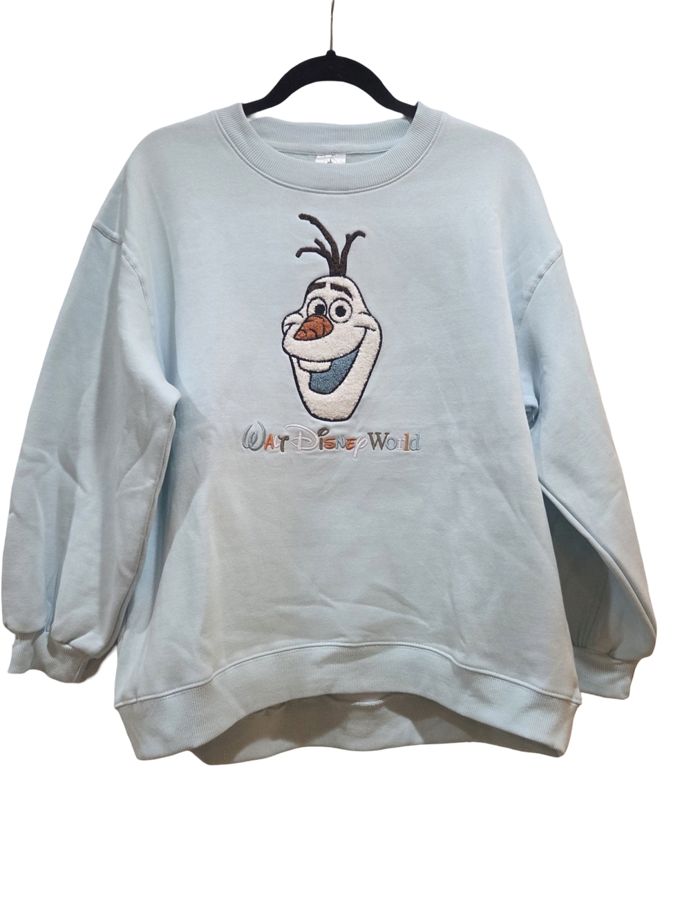 Disney Parks Frozen OLAF Light Blue Sweatshirt Walt Disney World Adult XS NEW
